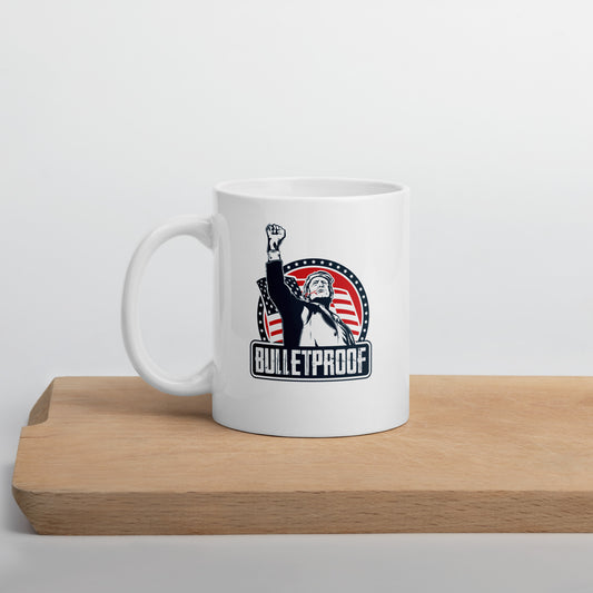 White Glossy Mug - "Bulletproof"